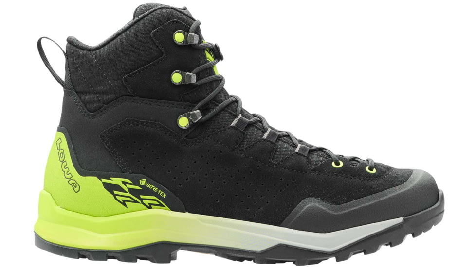 Lowa Explorer GTX Mid Backpacking Shoes - Men's, Black/Lime, 9 US, 2111809903-Medium-9