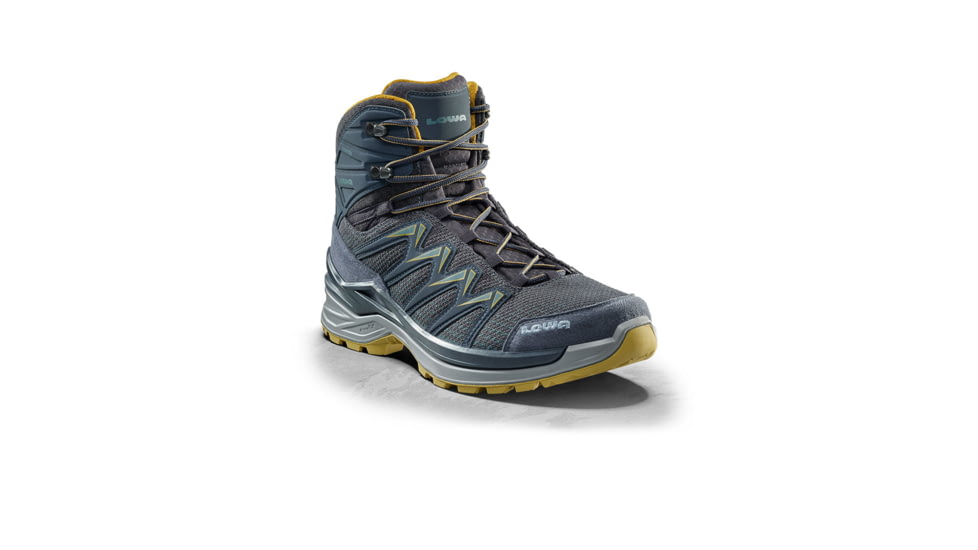 Lowa Lowa Innox Pro GTX Mid Hiking Shoes - Mens, Steel Blue/Mustard, 9, 3107039785-SBUMUS-M-9