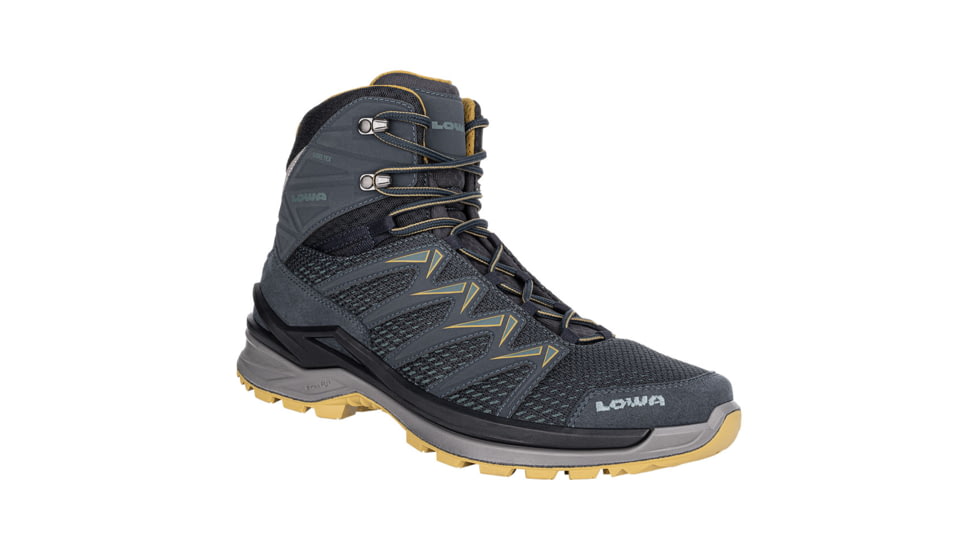 Lowa Innox Pro GTX Mid Hiking Shoes - Men's, Steel Blue/Mustard, 9, 3107039785-SBUMUS-M-9