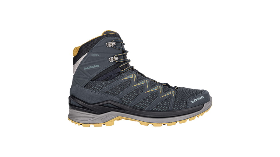 Lowa Lowa Innox Pro GTX Mid Hiking Shoes - Mens, Steel Blue/Mustard, 9, 3107039785-SBUMUS-M-9