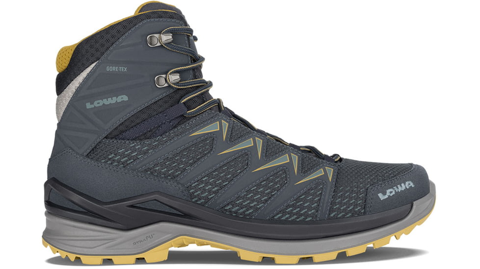 Lowa Lowa Innox Pro GTX Mid Hiking Shoes - Mens, Steel Blue/Mustard, 9, 3107039785-SBUMUS-M-9