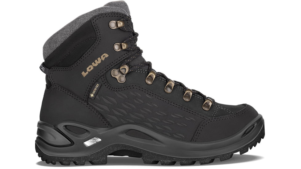 Lowa Renegade Warm GTX Mid Hiking Boots - Womens, Black/Champagne, 9, 4209709932-BLKCHM-M-9