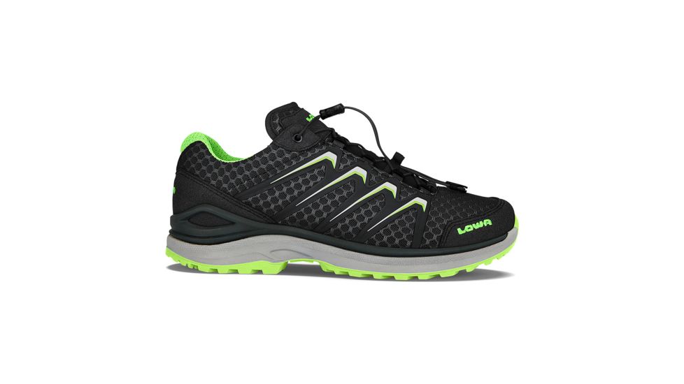 Lowa Maddox Lo Hiking Boots - Mens, Black/Lime, Medium, 10, 3106569903-BLKLIM-MD-10