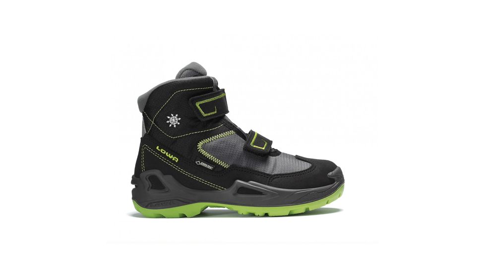 Lowa Milo GTX Mid Footwear Winter Boots - Unisex, Black/Lime, Medium, 9, 6405429903-BM-MD-M250