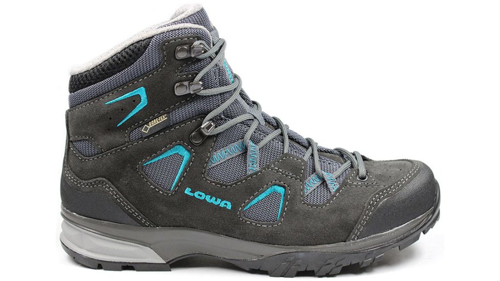 Lowa Phoenix GTX Mid Hiking Boot - Women's-Anthracite/Turquoise-Medium-6