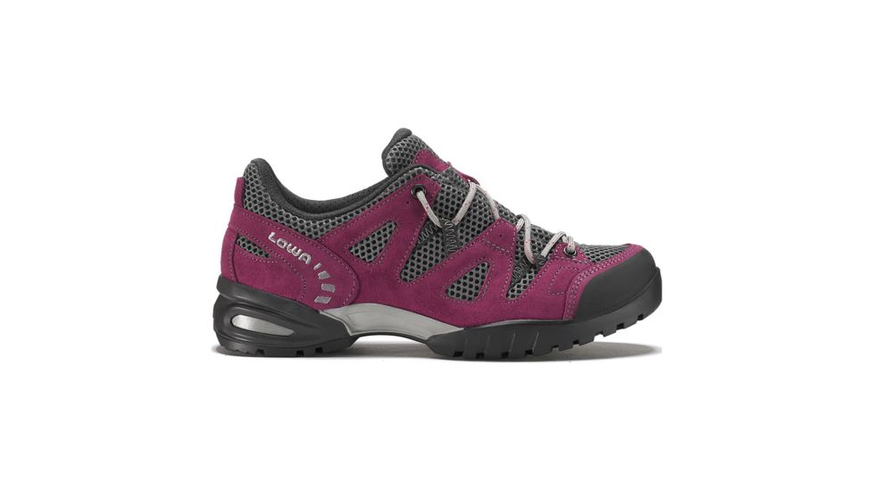 Lowa Phoenix Mesh Lo Hiking Boots - Women's, Berry/Grey, 10.5, 2207273131-10.5