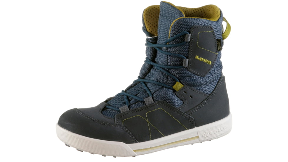 Lowa Raik GTX Mid Footwear Winter Boots - Unisex, Denim/Ochre, Medium, 9, 3401156377-DH-MD-M250