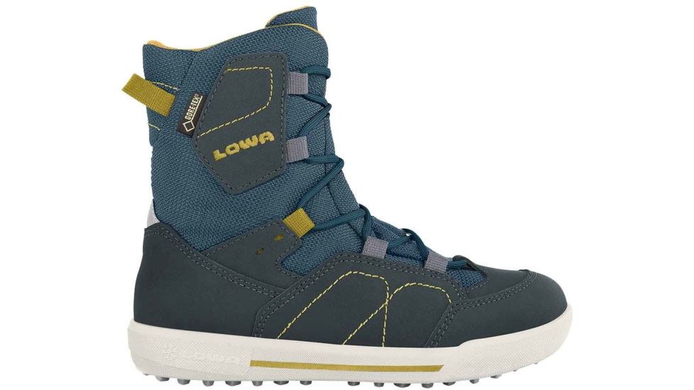 Lowa Raik GTX Mid Footwear Winter Boots - Unisex, Denim/Ochre, Medium, 9, 3401156377-DH-MD-M250