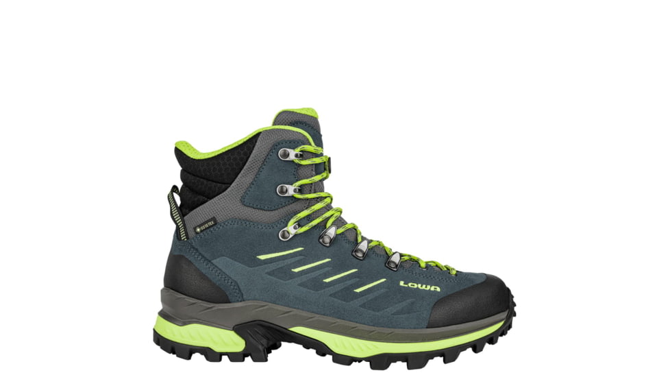 Lowa Randir GTX Mid Hiking Shoes - Men's, Blue/Lime, 10, 2117706003-BLULIM-M100