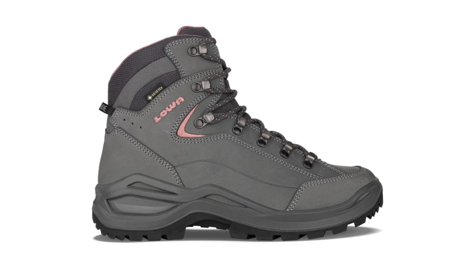 Lowa Renegade Evo GTX Mid Hiking Shoes - Women's, Graphite/Rose, 5.5, 197827013372