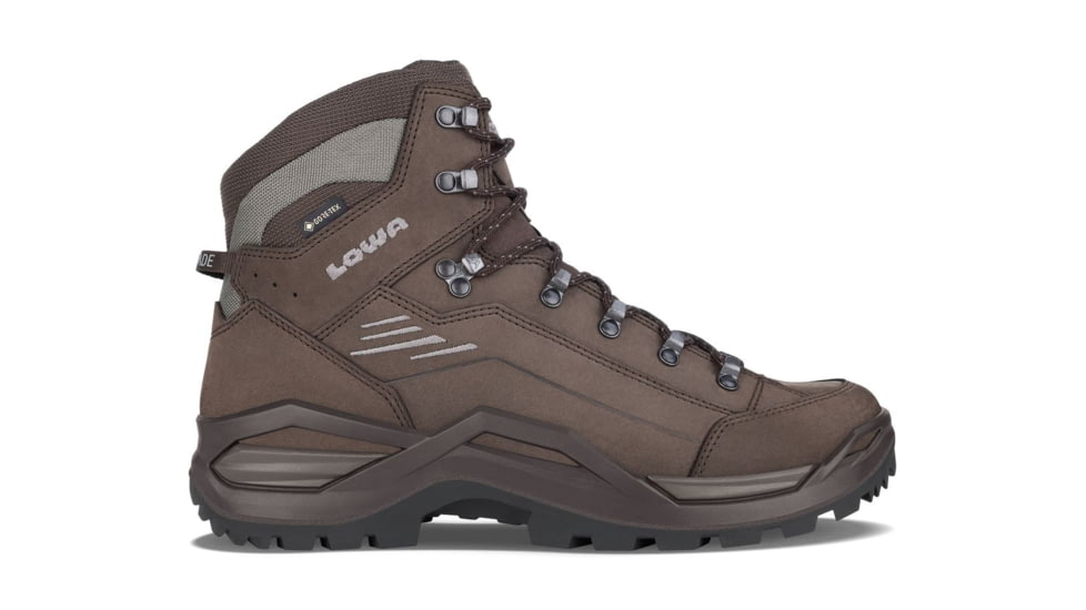 Lowa Renegade Evo GTX Mid Hiking Shoes - Women's, Wide, Espresso/Seaweed, 7.5, 197827011736