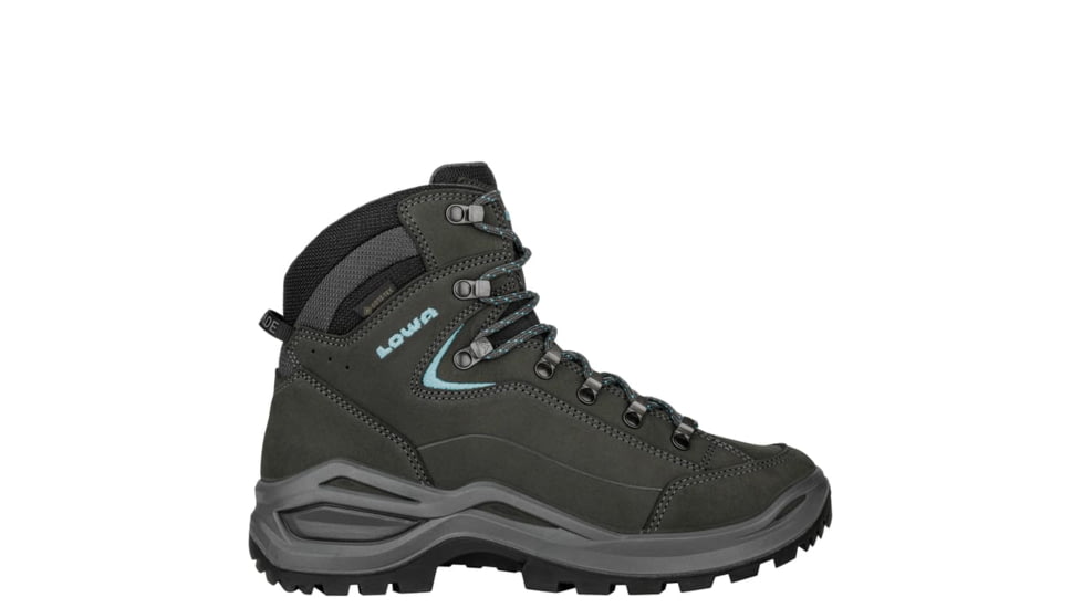 Lowa Renegade Evo GTX Mid Hiking Shoes - Women's, Asphalt/Turquoise, 6, 197827027218