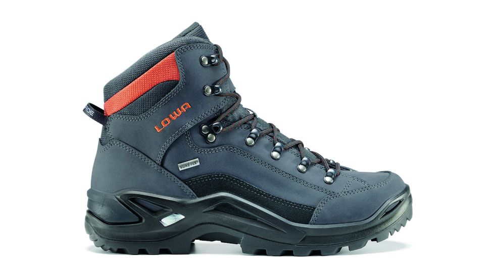 Lowa Renegade GTX Mid Hiking Boot - Men's, 9 US, Blue/Grey/Orange, Regular, 573215