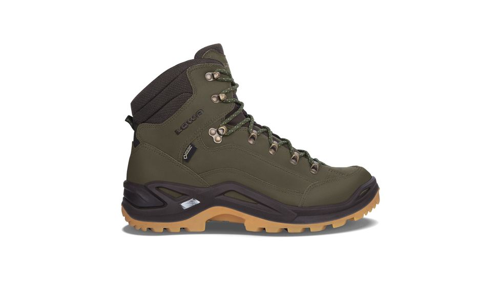 Lowa Renegade GTX Mid Hiking Shoes - Men's, Medium, 9 US, Forest/Dark Brown, 3109457193-FORDBR-MD-9