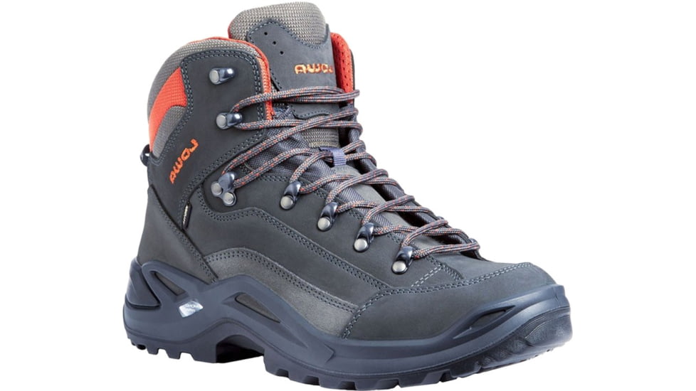 Lowa Renegade GTX Mid Hiking Boot - Men's-Grey/Rust-Medium-9