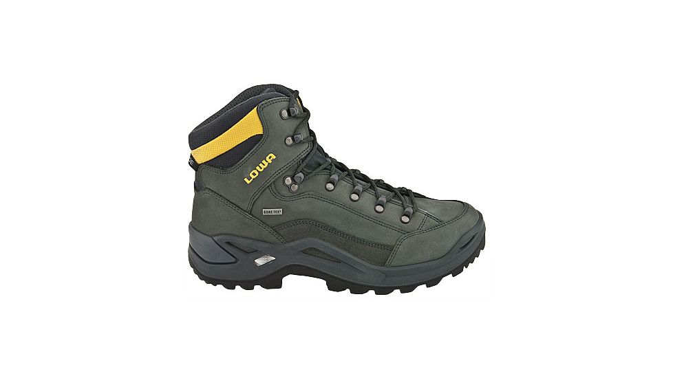 Lowa Renegade GTX Mid Hiking Boot - Mens, 9 US, Grey/Yellow, Regular, 573251