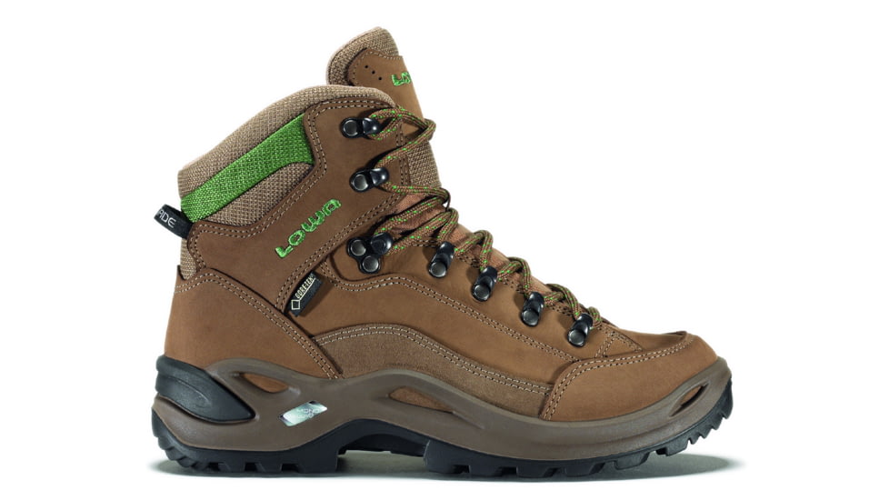 Lowa Renegade GTX Mid Hiking Shoes - Womens, Taupe/Green-Medium-9.5 US