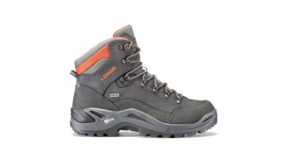 Lowa Renegade GTX Mid Hiking Boots, Gray/Rust, 11.5 3109459074