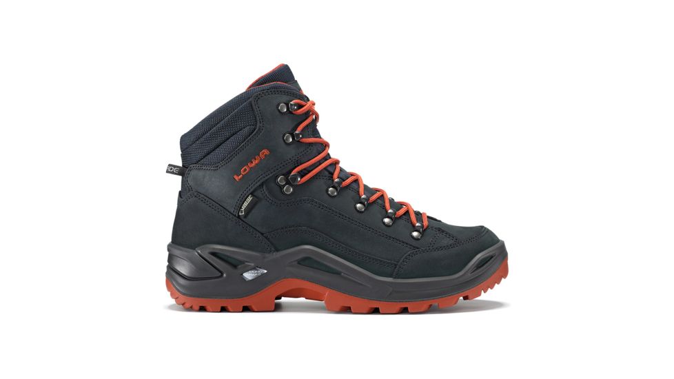 Lowa Renegade GTX Mid Hiking Shoes - Men's, Medium, 8 US, Navy/Rust, 3109456975-M080
