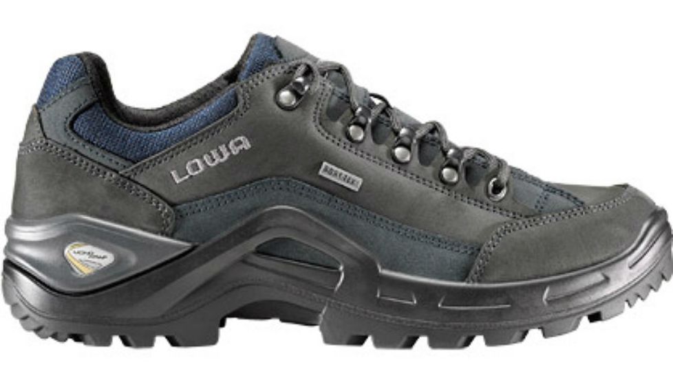 Lowa Renegade II GTX Lo Hiking Shoe - Men's-Dark Grey/Navy-Wide-11.5