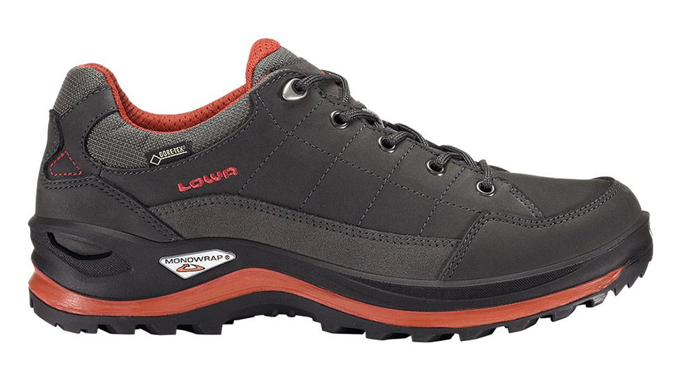 Lowa Renegade III GTX Lo Hiking Shoe - Men's-Grey/Rust-Medium-10