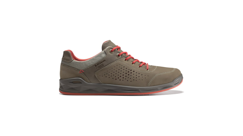 Lowa San Francisco GTX Surround Casual Shoe, Medium - Mens, Olive/Red, 14 3108007801-M140