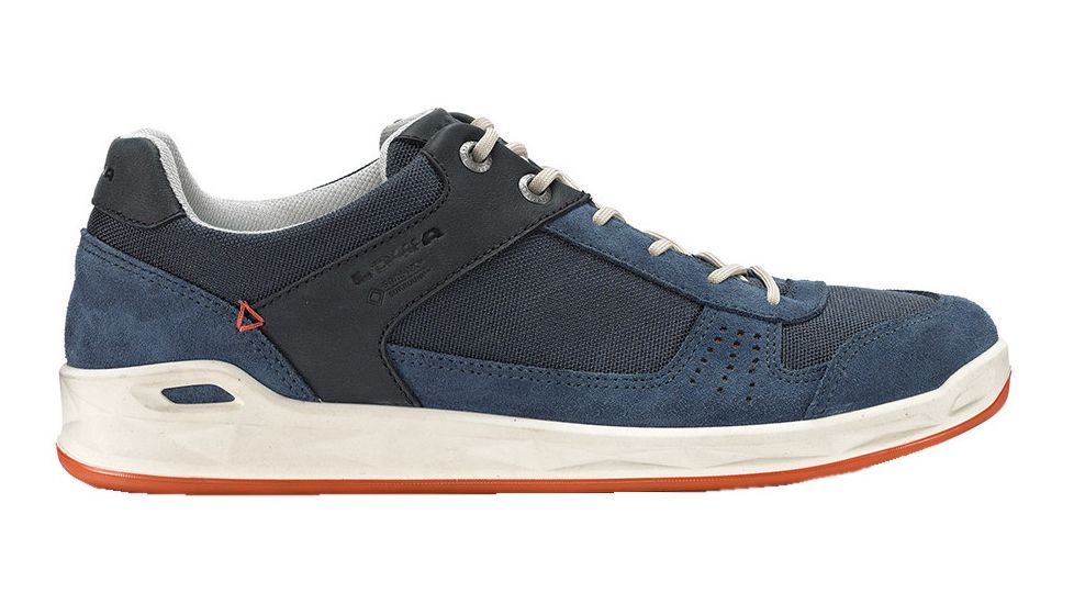 Lowa San Luis GTX Lo Surround Casual Shoe - Men's-Navy/Orange-Medium-10