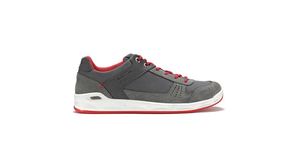 Lowa San Luis GTX Lo Surround Men's Casual Shoe, Gray/Red 3108049034-GRYRED