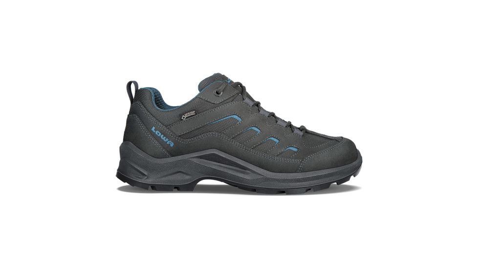 Lowa Sesto GTX Lo Hiking Boots - Mens, Anthracite/Blue, Medium, 7.5, 3105669743-7.5