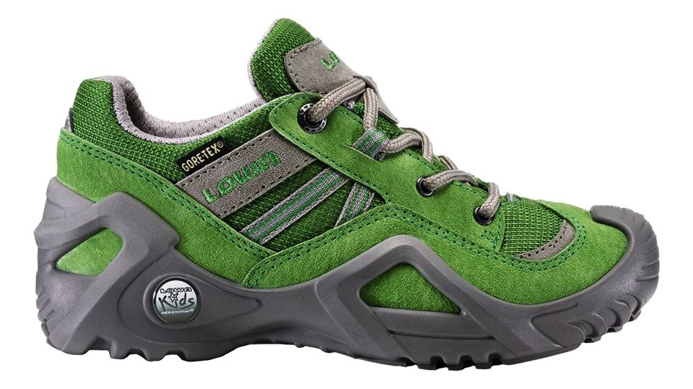 Lowa Simon GTX Lo Casual Shoe - Kid's-Green/Grey-13 Kid