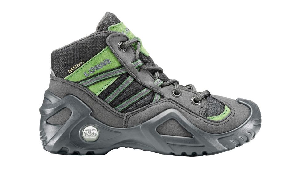 Lowa Simon GTX QC Casual Shoe - Kid's-Grey/Green-13 Kid