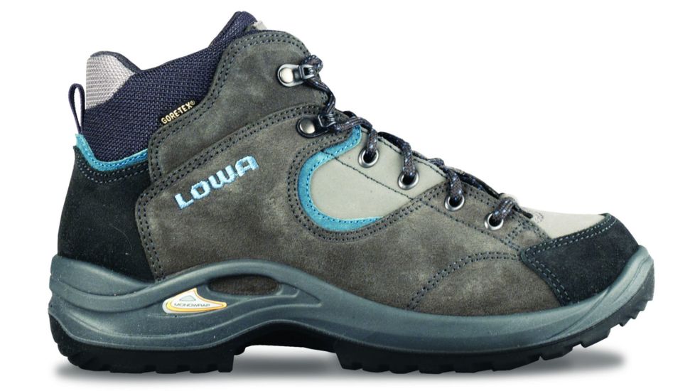 Lowa Tempest GTX QC Boot - Women's-Anthracite/Blue-6 US