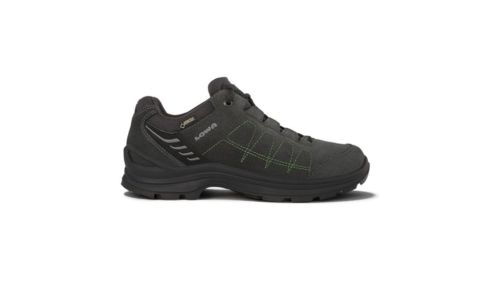 Lowa Tiago GTX Lo Hiking Shoe, Medium - Mens, Anthracite/Lime, 12 3105969702-M120