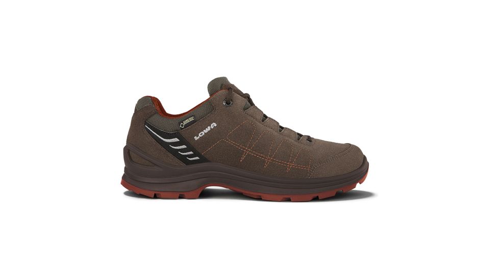Lowa Tiago GTX Lo Hiking Shoe, Medium - Mens, Slate/Rust, 7.5 3105969744-M075