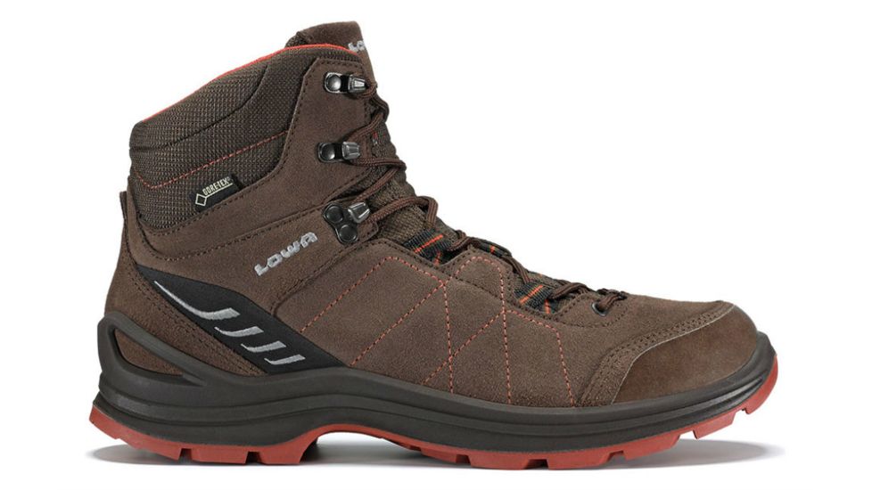 Lowa Tiago GTX Mid Hiking Boot - Men's-Espresso/Rust-Wide-9.5