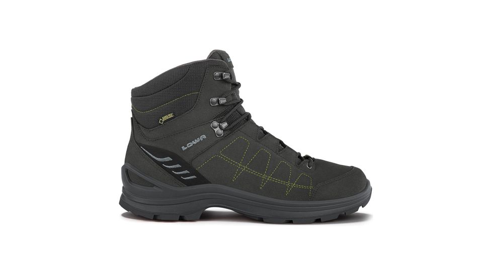 Lowa Tiago GTX Mid Hiking Boot, Wide - Mens, Anthracite/Lime, 11.5 3105929702-M115