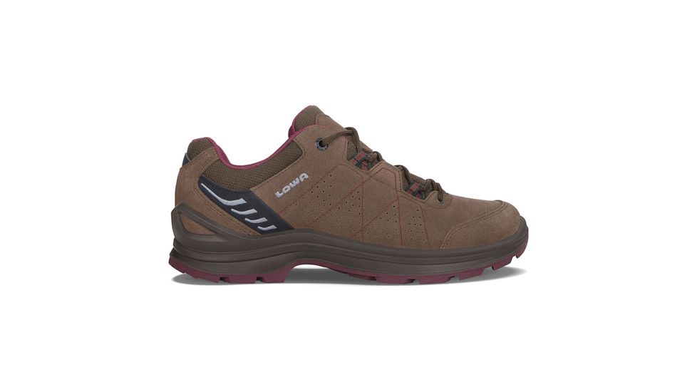 Lowa Tiago Lo Hiking Shoe, Medium - Womens, Espresso/Berry, 7.5 3206424251-M075