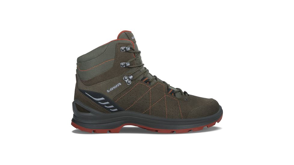 Lowa Tiago Mid Hiking Boot, Medium - Mens, Slate/Rust, 7.5 3106439744-M075