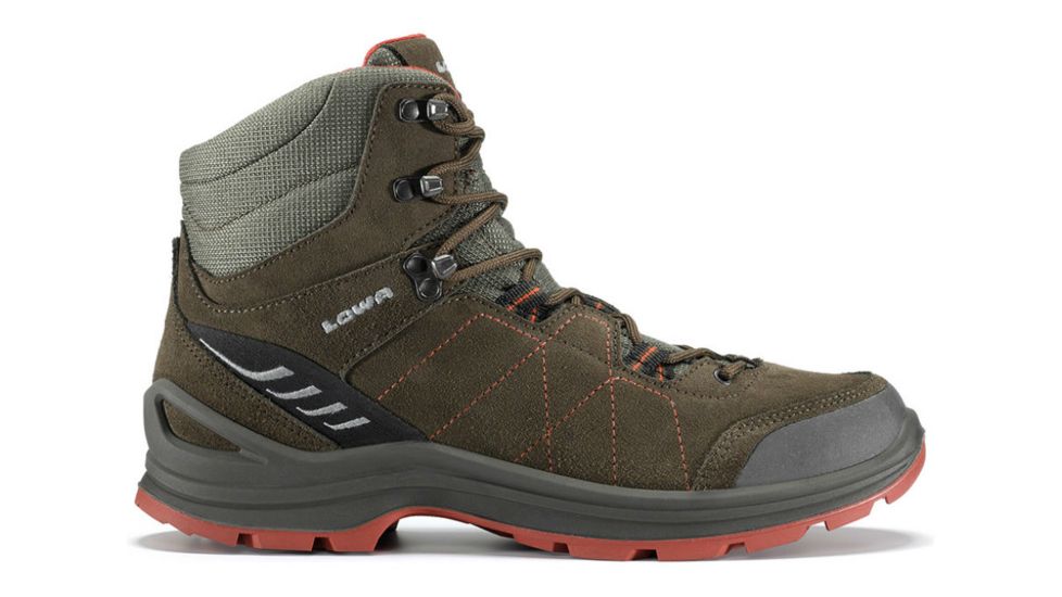 Lowa Tiago Mid Hiking Boot - Men's-Slate/Rust-Medium-8.5