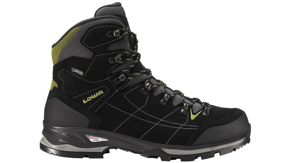 Lowa Vantage GTX Mid Backpacking Boot - Men's-Black/Green-Medium-11.5