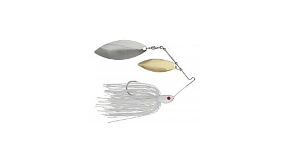 Luck E Strike Jimmy Houston Spinner Bait, Willow Blade, White, 3/8oz, JHSB38-012-1