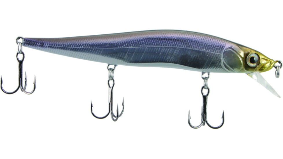 Luck E Strike Luck-E-Strike Rick Clunn Stickbait, Size 6 Hooks, 3, Suspending, Black Stardust Shad, 4 1/2in, 1/2oz, RCSTX-37-1
