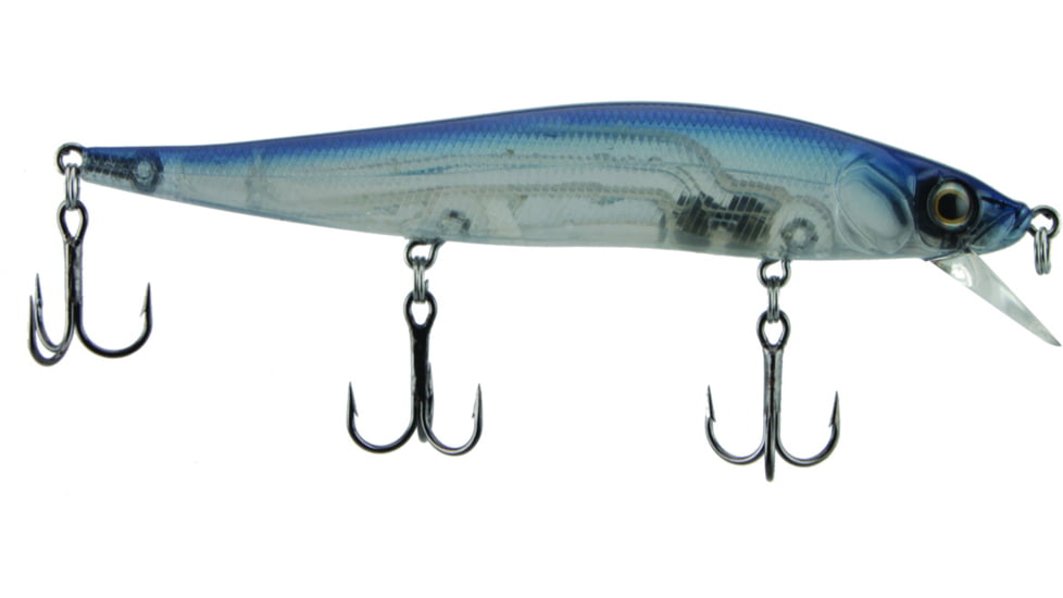 Luck E Strike Luck-E-Strike Rick Clunn Stickbait, Size 6 Hooks, 3, Suspending, Pro Blue, 4 1/2in, 1/2oz, RCSTX-35-1