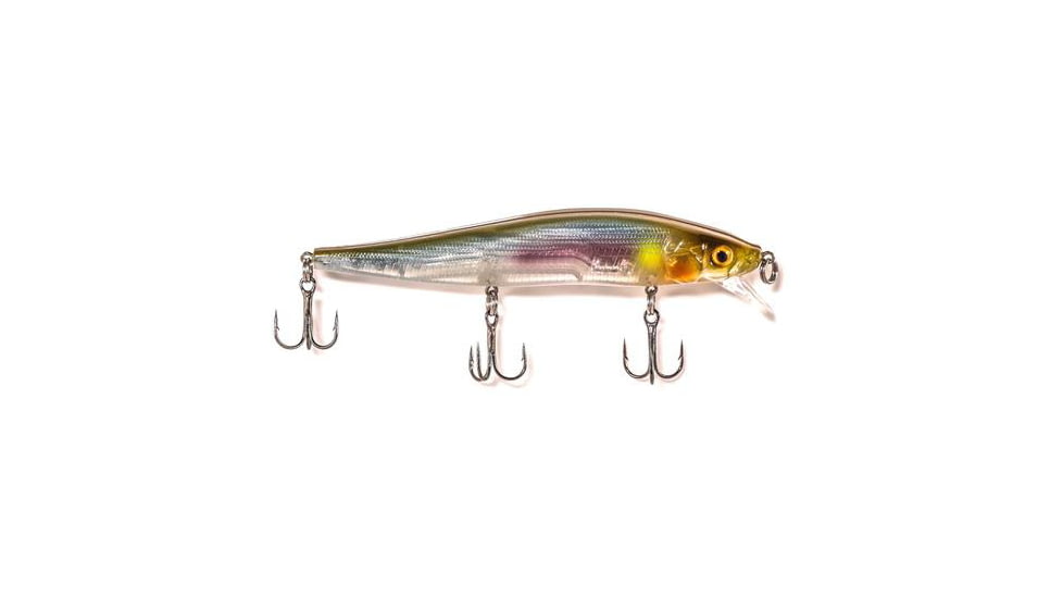 Luck E Strike Luck-E-Strike Rick Clunn Stickbait, Size 6 Hooks, 3, Suspending, Purple Golden Shiner, 4 1/2in, 1/2oz, RCSTX-39-1