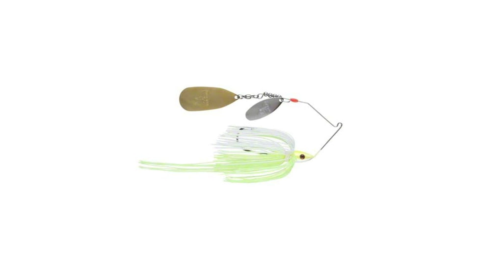 Luck E Strike Rick Clunn Trickster Spinner Bait, White/Chartreuse, 1/2oz, RCSB12-315-1