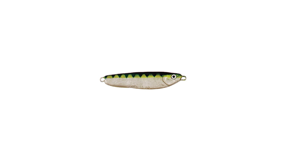 Luhr Jensen Crippled Herring Spoon, Floating, Chrome &amp; Green, 1 1/2oz, 3in, 4751-112-0307
