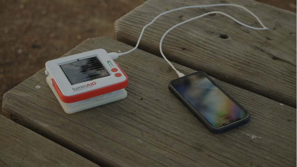 LuminAID Solar String Light w/Phone Charger, White, 0196-0500