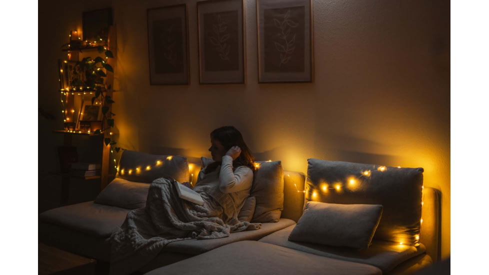 LuminAID Solar String Light w/Phone Charger, White, 0196-0500