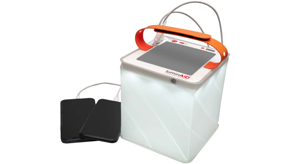 LuminAID Survivor Solar Lantern w/Dual Phone Charger, White, 0196-0350