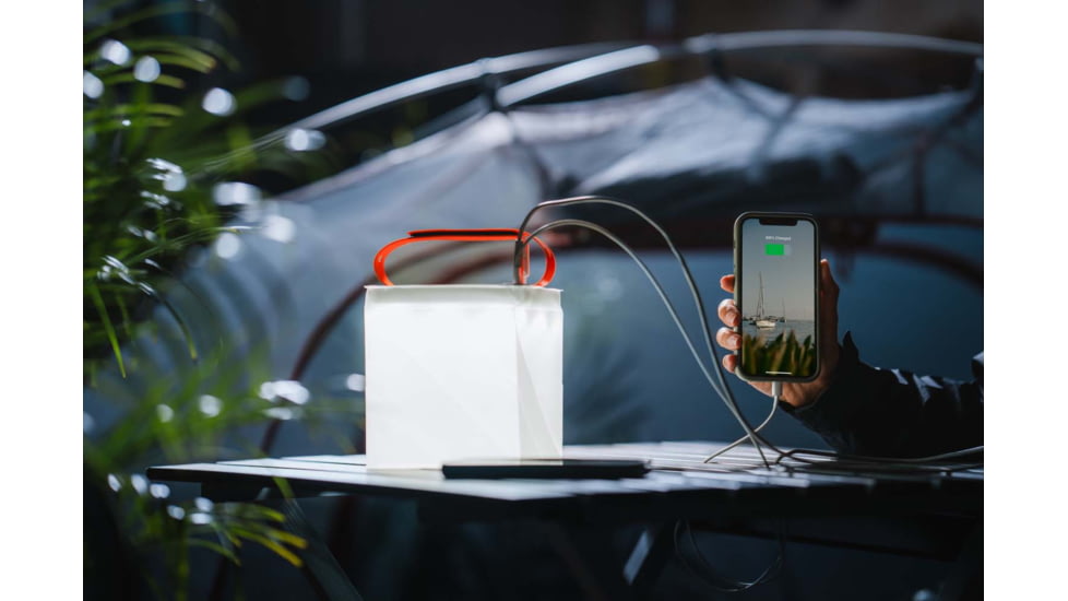 LuminAID Survivor Solar Lantern w/Dual Phone Charger, White, 0196-0350